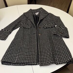 Worthington Tweed Patterned Pea Coat
